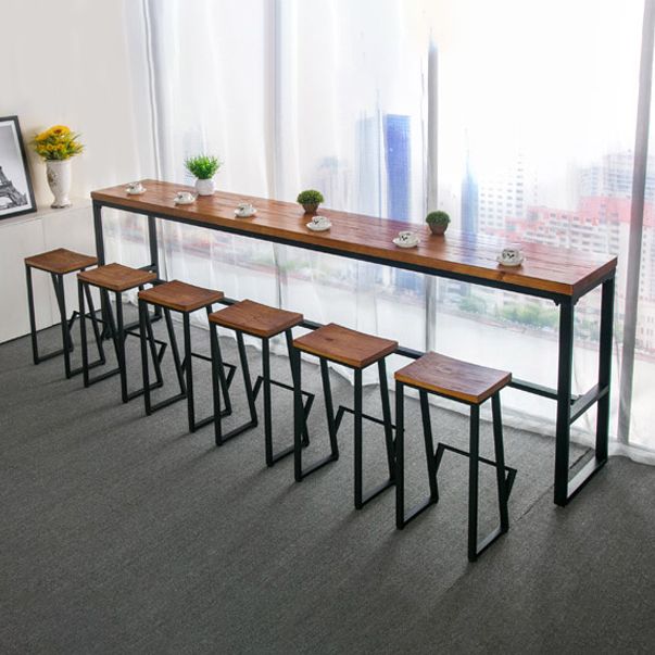 Solid Wood Table and Stool Set 1/2/7 Pieces Counter Height Pub Set