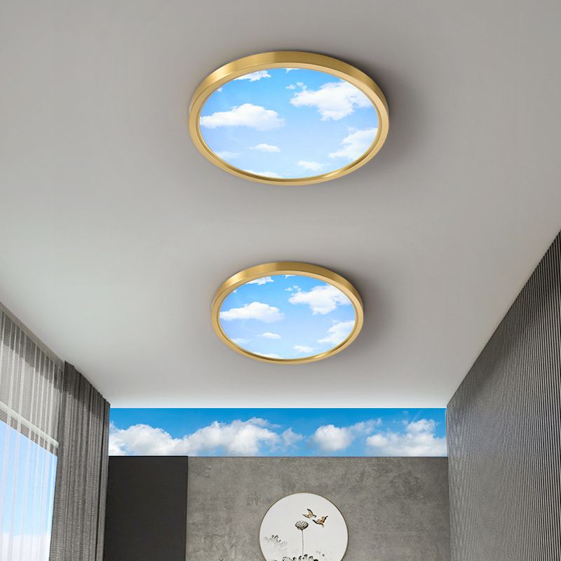 Modern Ceiling Lamp Colorful LED Flush Mount Light Fixture for Bedroom