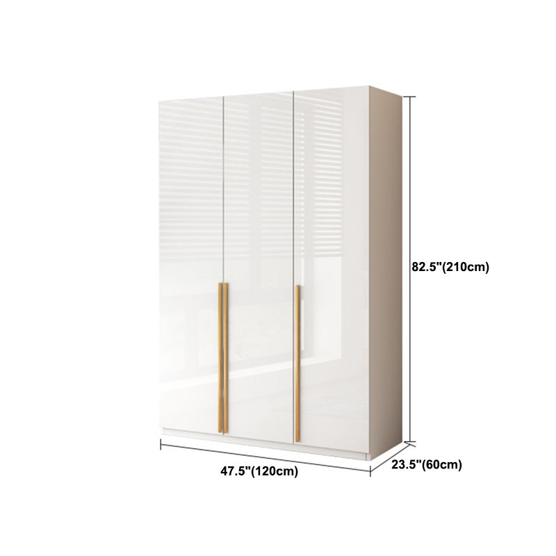 White Colour Wooden Wardrobe Soft Close Door Wardrobe Closet for Bedroom