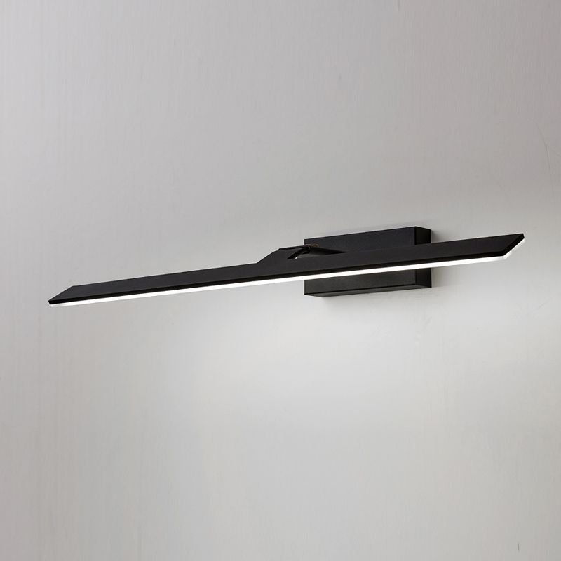 Luci di vanità montate a parete minimalista con braccio regolabile sopra lo specchio per il bagno