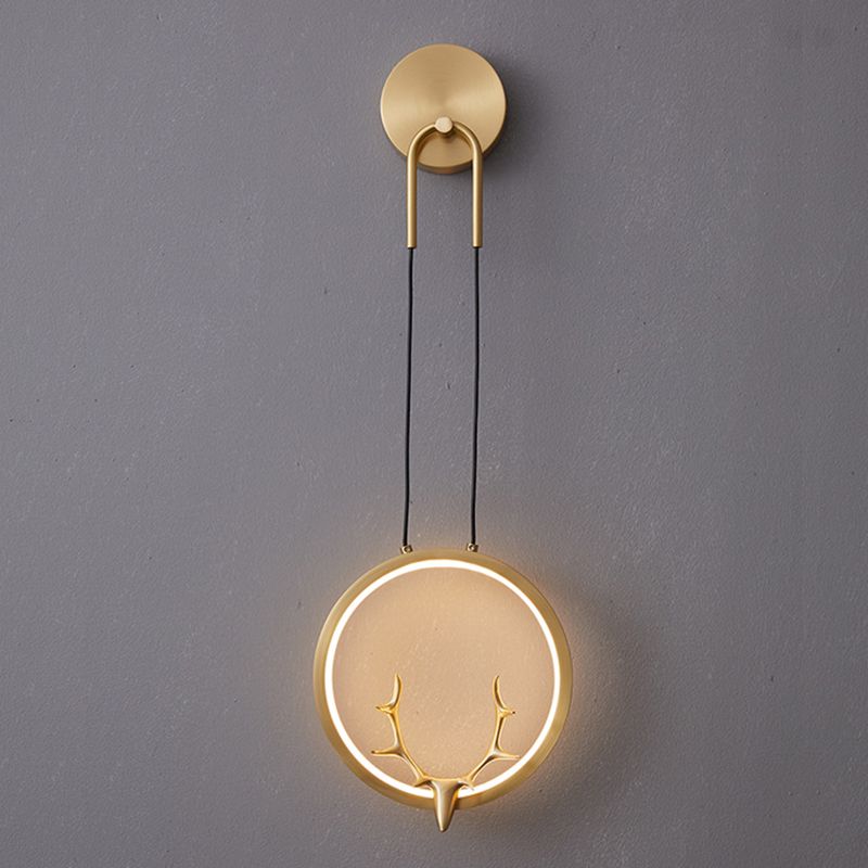 Modern Linear Wall Mount Lighting Minimalist Metallic LED Wall Sconce for Sitting Room