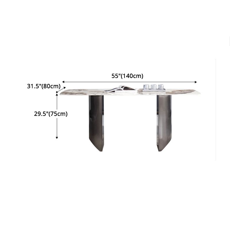 Modern Sintered Stone Top Dining Set Rectangle 1/4/5/7 Pieces Dining Room Table Set