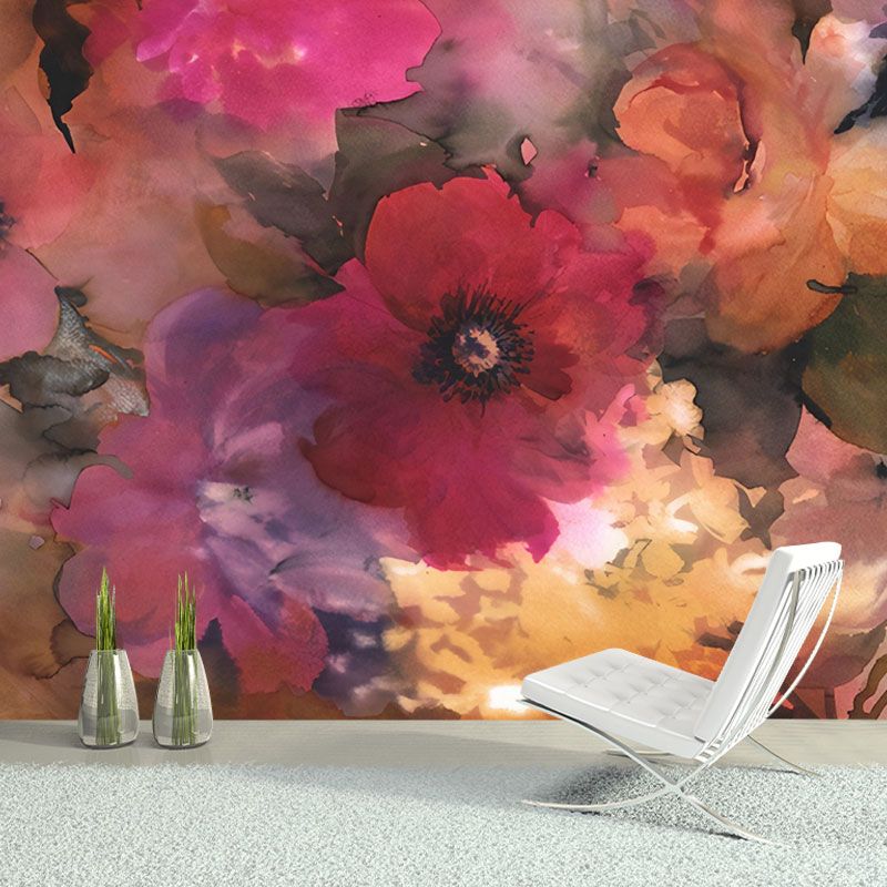Wandbild mit blühenden Blumen in natürlichen Farben, feuchtigkeitsbeständige Wandkunst für die Dekoration von Gästezimmern