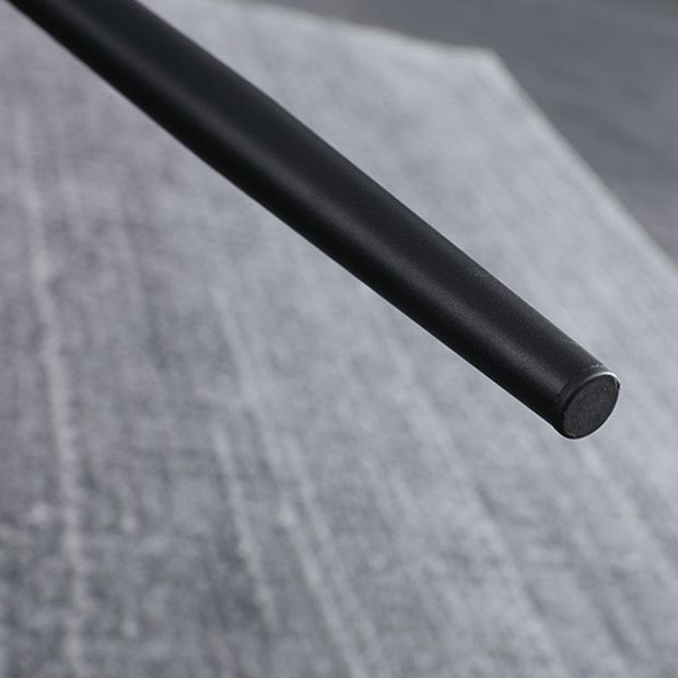 Contemporary Sloped Arm Chair Matte Finish Leather Curved Parsons Chair