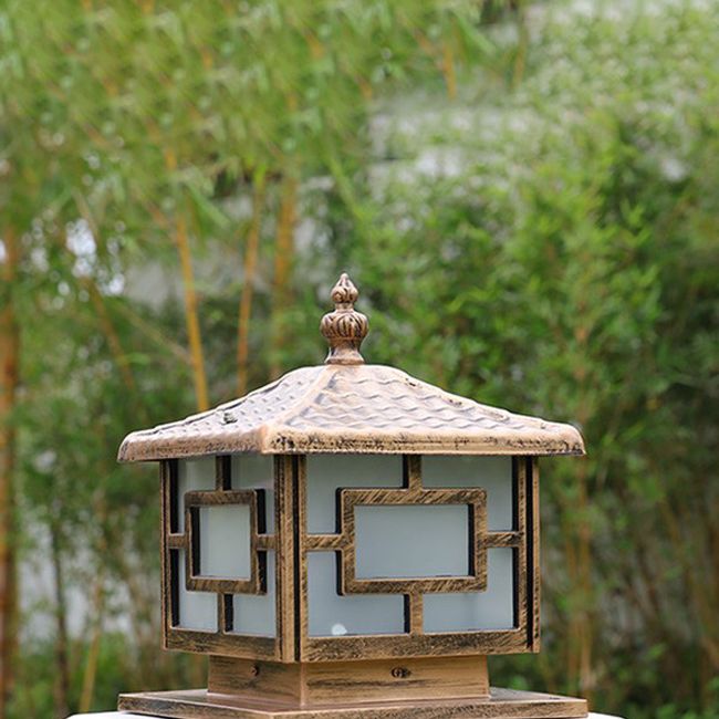 Minimalist LED Pillar Light Household Solar Lighting Fixture for Garden