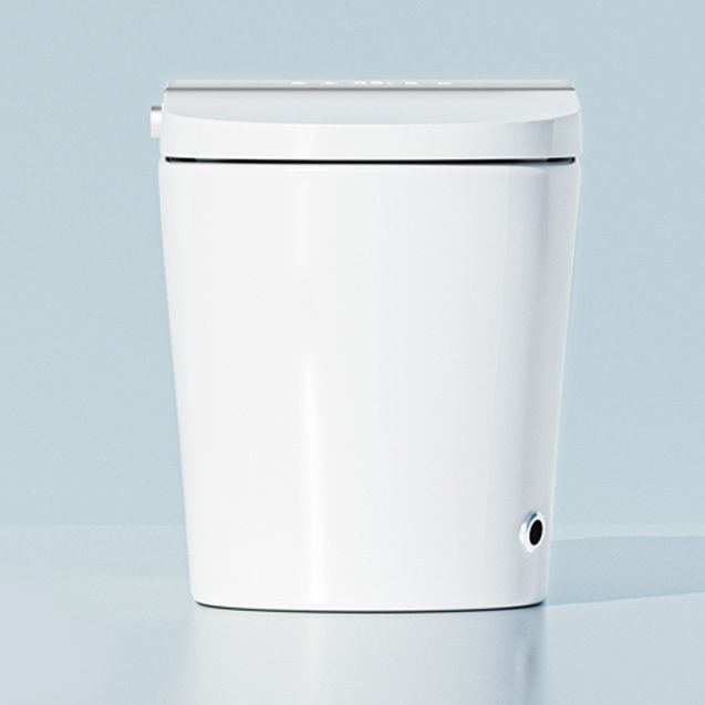 Contemporary Foot Sensor Elongated White Ceramic Smart Toilet