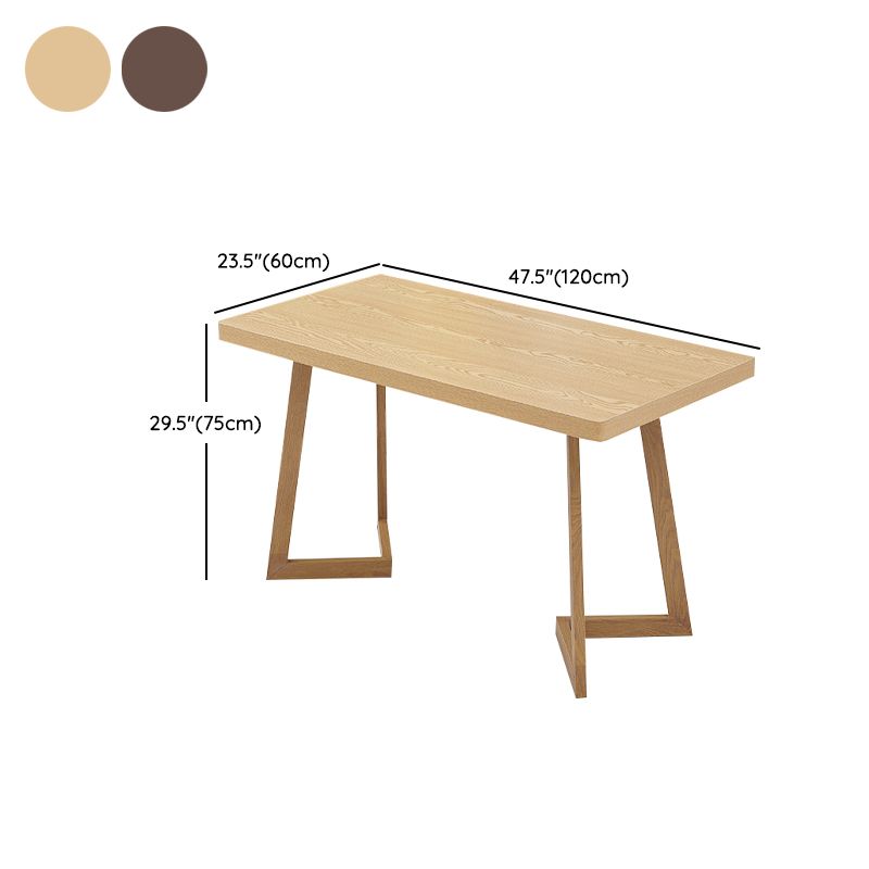Modern Wooden Dining Room Table with Metal Legs for Living Room