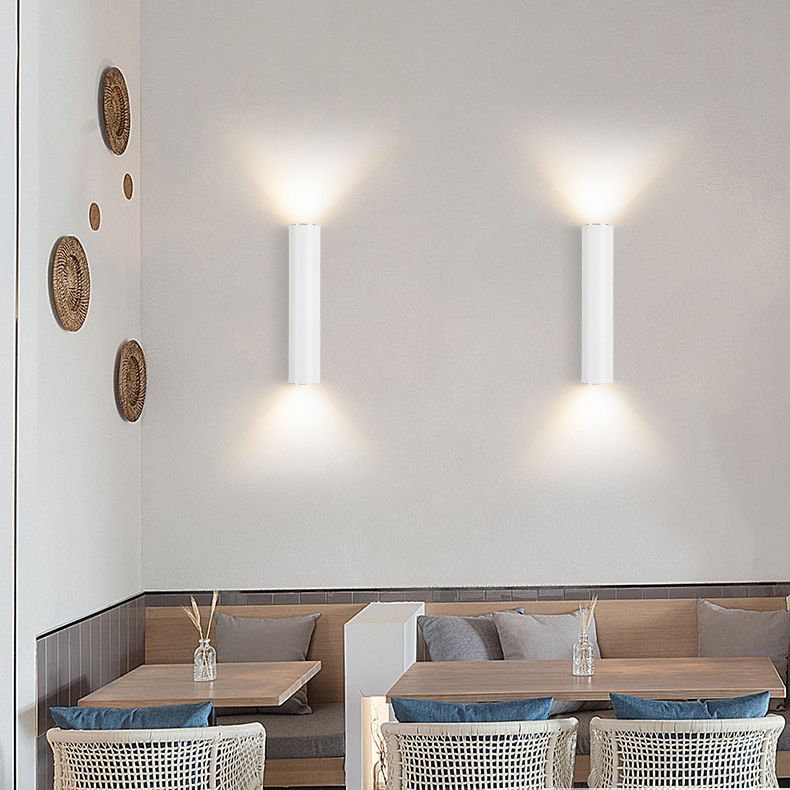 Modern Creative Wall Lamp Aluminium Cylindrical Wall Sconce for Living Room