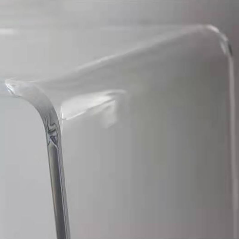 Sled 1 Single Coffee Table Clear Acrylic Cocktail Table with Casters