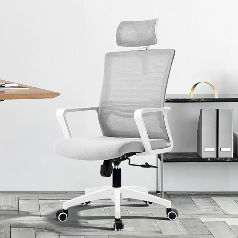 Fixed Arms Desk Chair Adjustable Seat Height Swivel Chair with Breathable Back