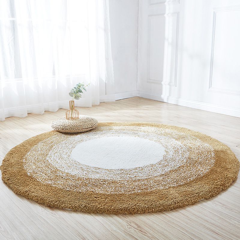 Gray Casual Rug Polyester Gradual Change Rug Non-Slip Backing Rug for Drawing Room