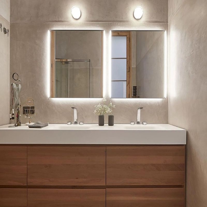 Nordic Style Vanity Light Circle Shape Vanity Lamp with Acrylic Shade for Shower Room