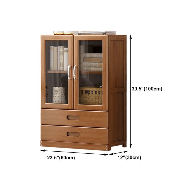 Contemporary Vertical Standard Bookcase Brown Manufactured Wood Bookshelf