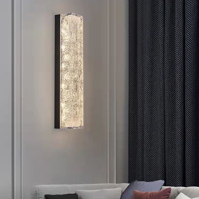 Rectangle Modern Wall Mounted Fixture Solid Brass and Resin LED Wall Sconce