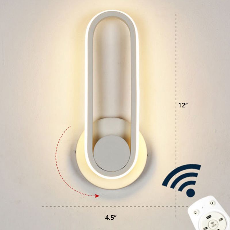 Rotatable Oblong Wall Mount Lamp Nordic Metal LED Sconce Wall Lighting for Bedroom