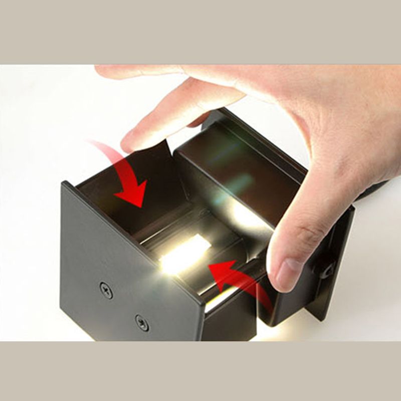 Simplicité Éclairage mural à LED Pince d'éclairage mural carré avec nuance en métal