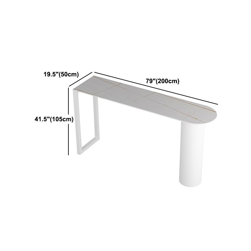 Contemporary 1/2/3/5 Pieces Sintered Stone Pub Table Set Fixed Table Counter Table