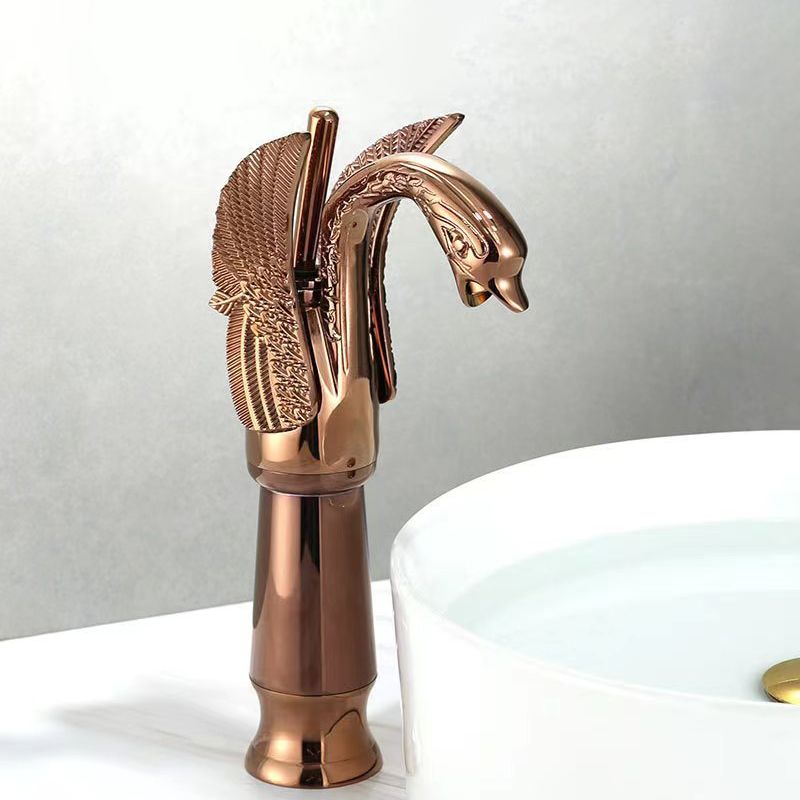 Full Brass Bathroom Vanity Faucet Hot and Cold Single Handle Basin Faucet