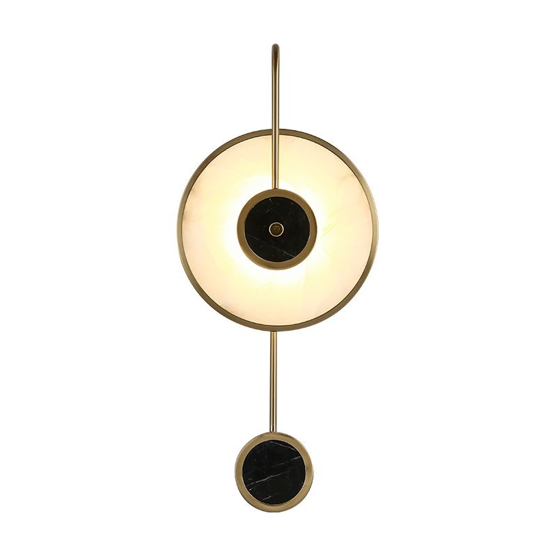 Black and Gold Wall Sconce Poconce Postmodern Marble LED Wall Montated Light per camera da letto