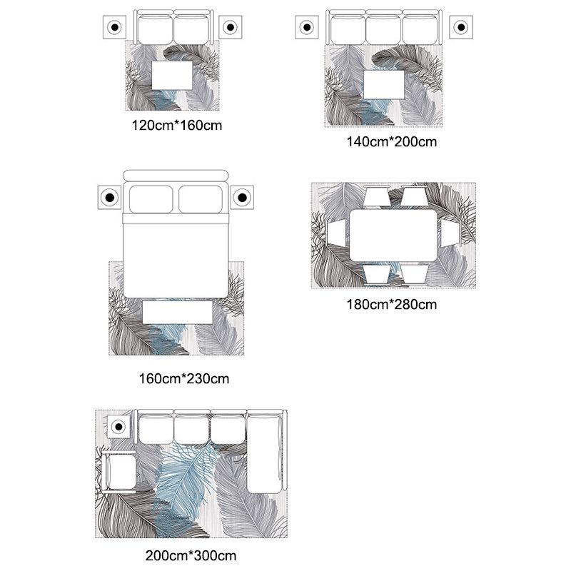 Distinctive Graphic Pattern Area Rug Contemporary Aesthetic Indoor Rug Polyester Anti-Slip Backing Carpet for Home Decoration