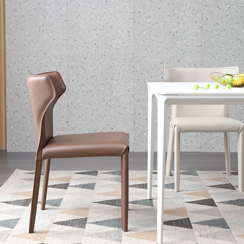 Upholstered Faux Leather Dining Chair Contemporary Dining Chair