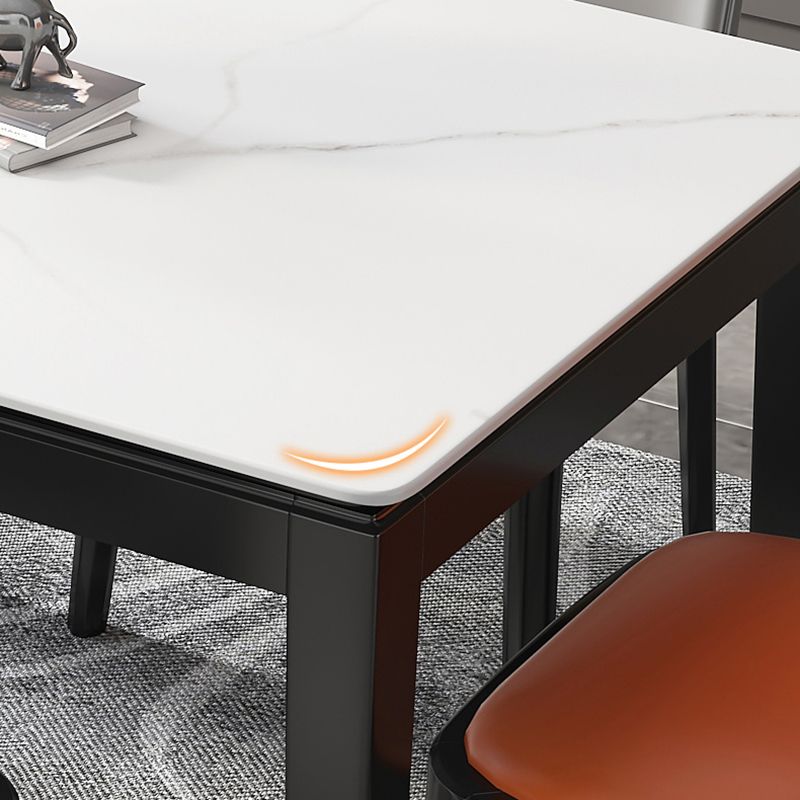 Medieval Modern Sintered Stone Dining Table Rectangle Indoor Table with 4 Legs
