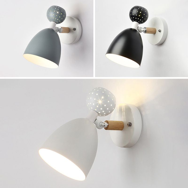 Modern Nordic Macarons Style Geometric Shade Wall Sconce Metal 1 Light Sconces