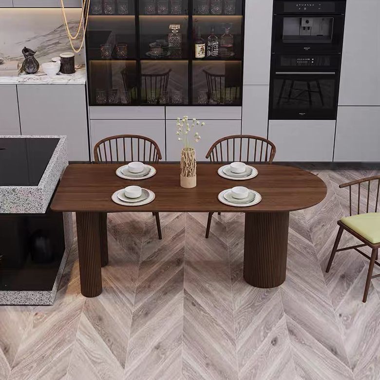 Modern Solid Wood Free from Dining Table Standard Dining Table with 3 Legs