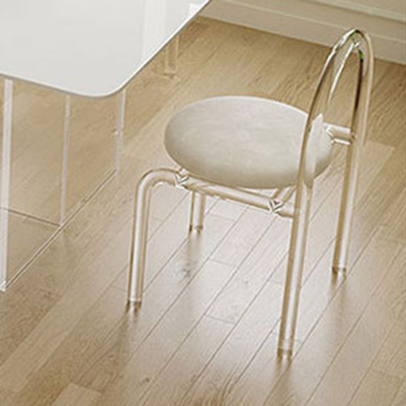 Contemporary Style 1/2/7 Pieces Dining Chairs Set Rectangle Stone Furniture in White