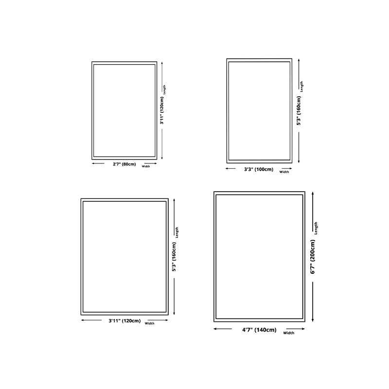 Modern Living Room Carpet Color Block Polyester Area Rug Stain Resistant Area Rug