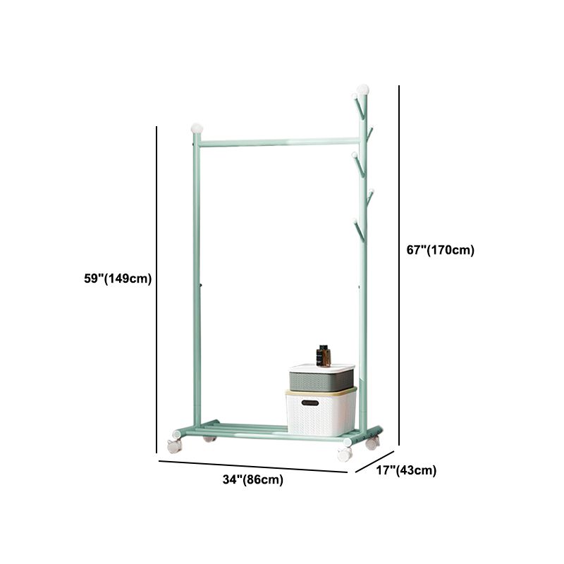 Contemporary Style Wardrobe 1-Teir Metal Wardrobe Closet for Bedroom