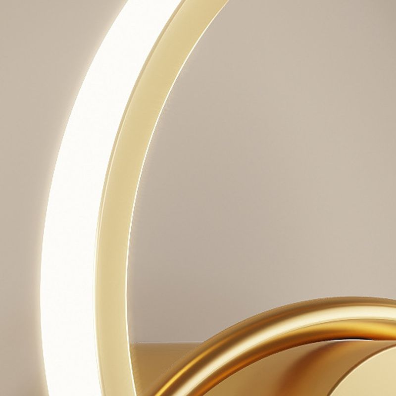 Round Shape Glass Wall Light Modern Style 2 Lights Wall Mount Light