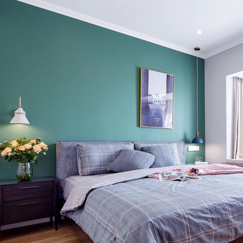 Simple Style Plain Wallpaper Roll Multi-Color Non-Pasted Wall Covering for Living Room