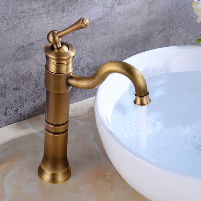 Classic Vessel Sink Bathroom Faucet Swivel Spout Single Handle Vessel Sink Faucet