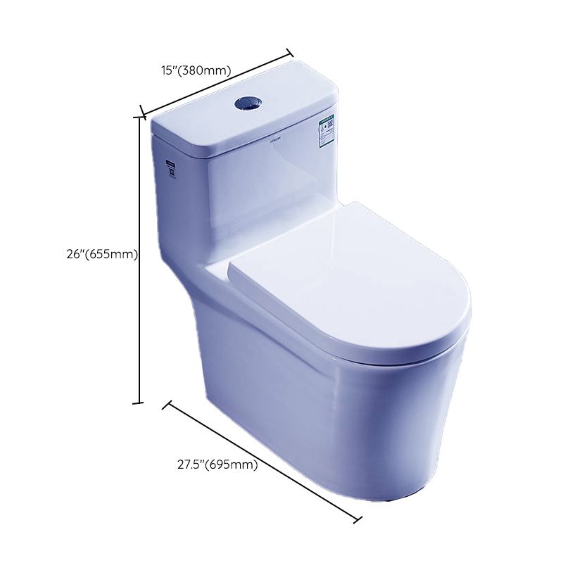 Floor Mounted Siphon Jet Urine Toilet One Piece Toilet Modern Porcelain Toilet
