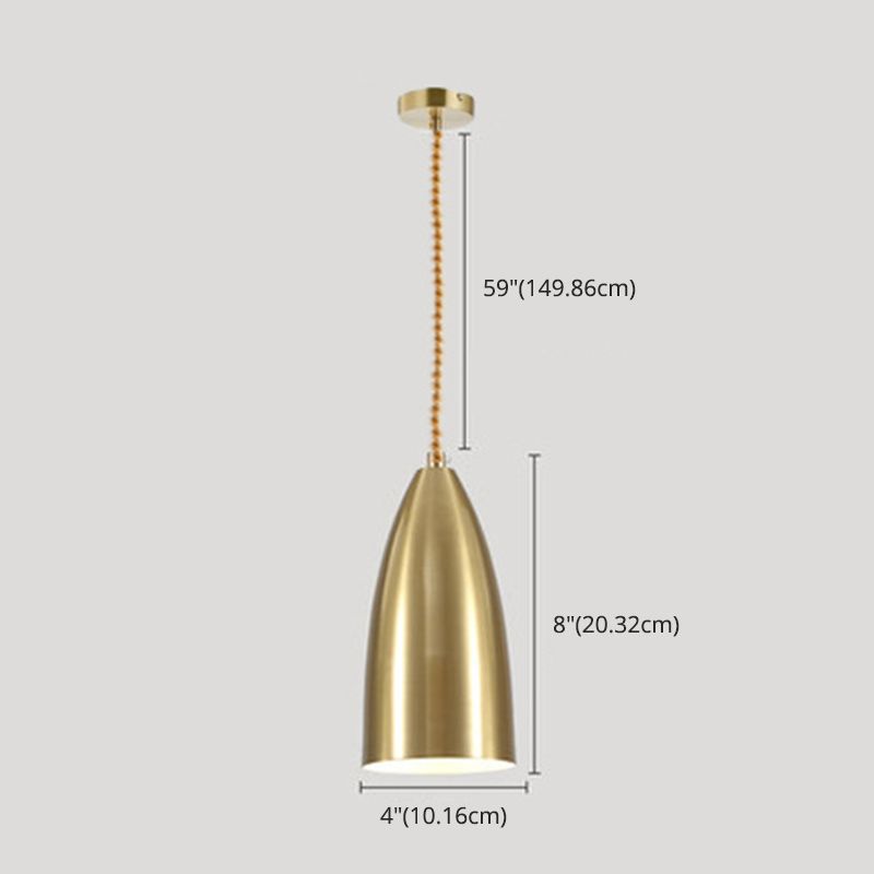 Metal One Blub Hanging Light Postmodern Style Suspension Pendentif For Coffee Shop