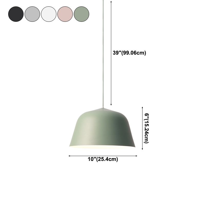 Metal Bowl Shape Hanging Pendant Light Nordic Suspension Pendant Light