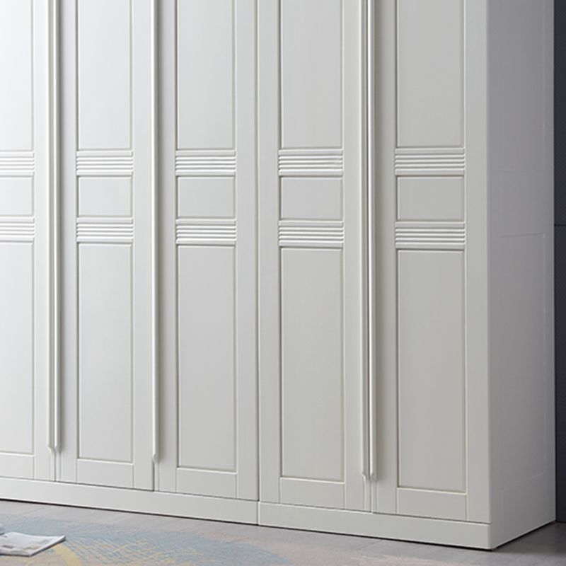 Rubberwood Wardrobe Closet with Shelves Traditional Wardrobe Cabinet