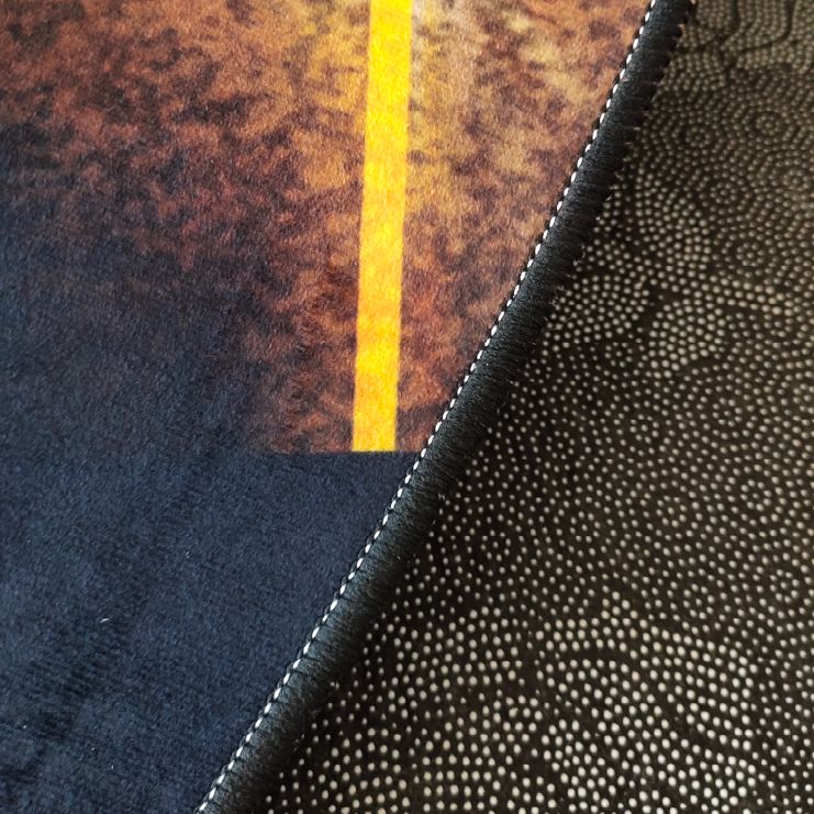 Tone noir rond Casual Indoor tapis polyester tapis imprime