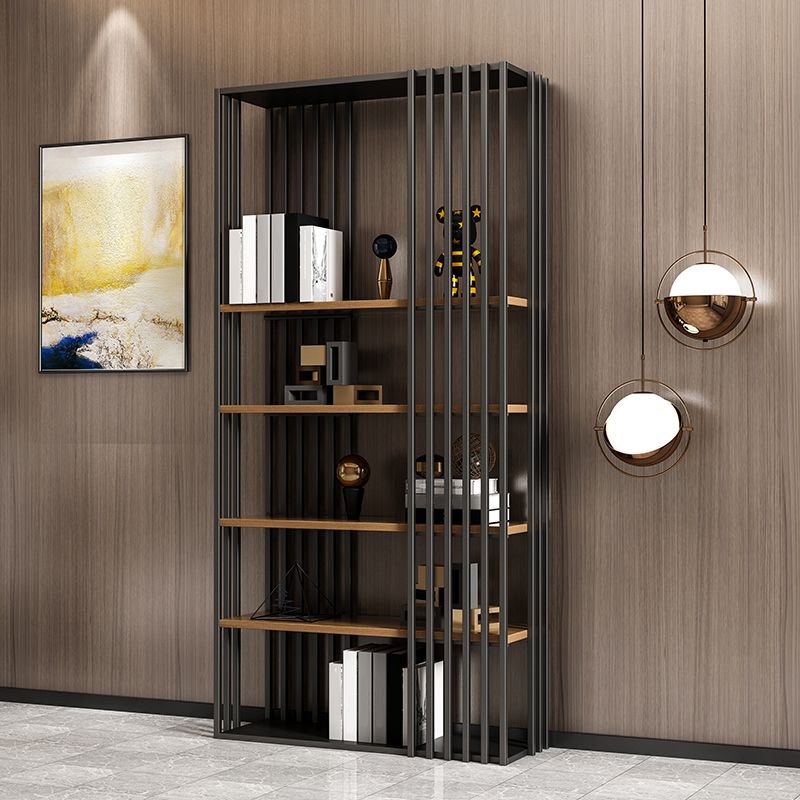Open Metal Etagere Bookcase Industrial Shelf Bookcase with Shelves
