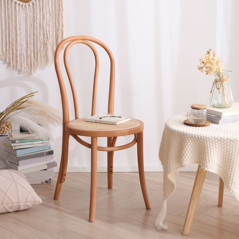 Modern Style Dining Chair Armless Chairs with Wooden Legs for Kitchen