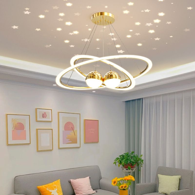 Luz nórdica moderna Luz LED LED LED LEDELIER para el comedor Rala de estar de dormitorio