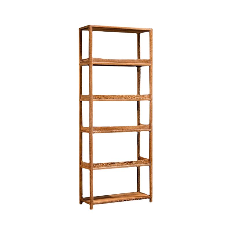Contemporary Open Back Bookshelf Etagere Wooden Bookcase with Shelves