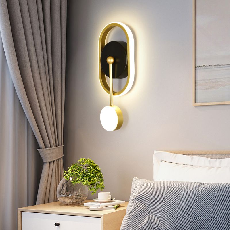 Contemporary Style Geometric Wall Mounted Lamps Metal 2 Lights Wall Mounted Lights