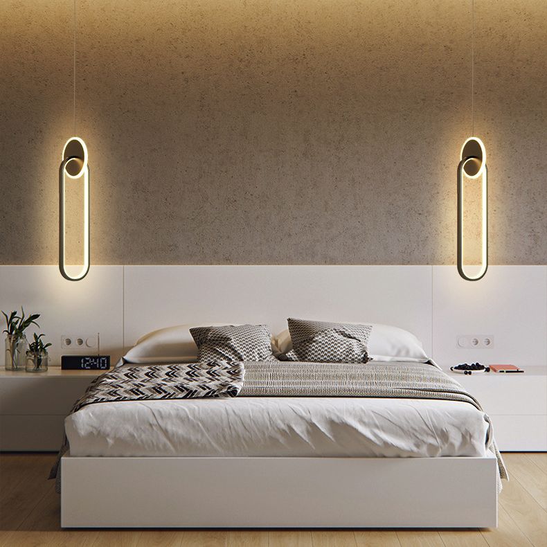 Minimalism LED Hanging Ceiling Light Metal 1-Light Ceiling Pendant Light