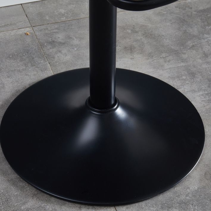 Contemporary Style Adjustable Upholstered Bar Stool with Metal Legs