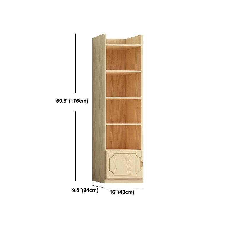 Contemporary Floor Closed Back Book Shelf Wooden Home Shelf Bookcase with Shelves