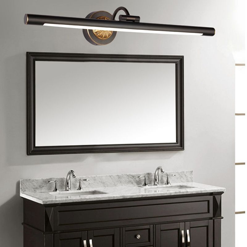 Metal Linear Shade Wall Sconce Modern Style 1-Light Mirror Wall Lighting Fixtures