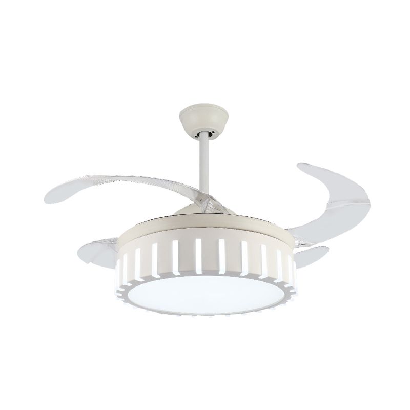 Simple tambour semi-flush lampe à plafond métallière