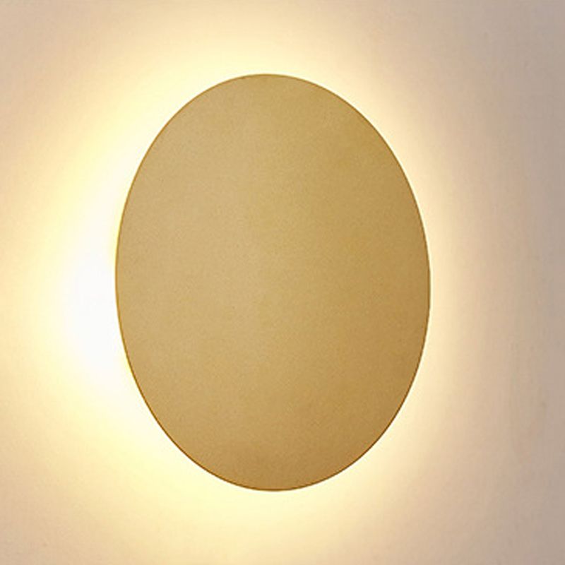 Metal Round Shape Wall Mount Lighting Modern 1-Light Wall Light Fixtures